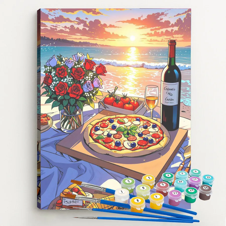 Pizza a Beira da Praia