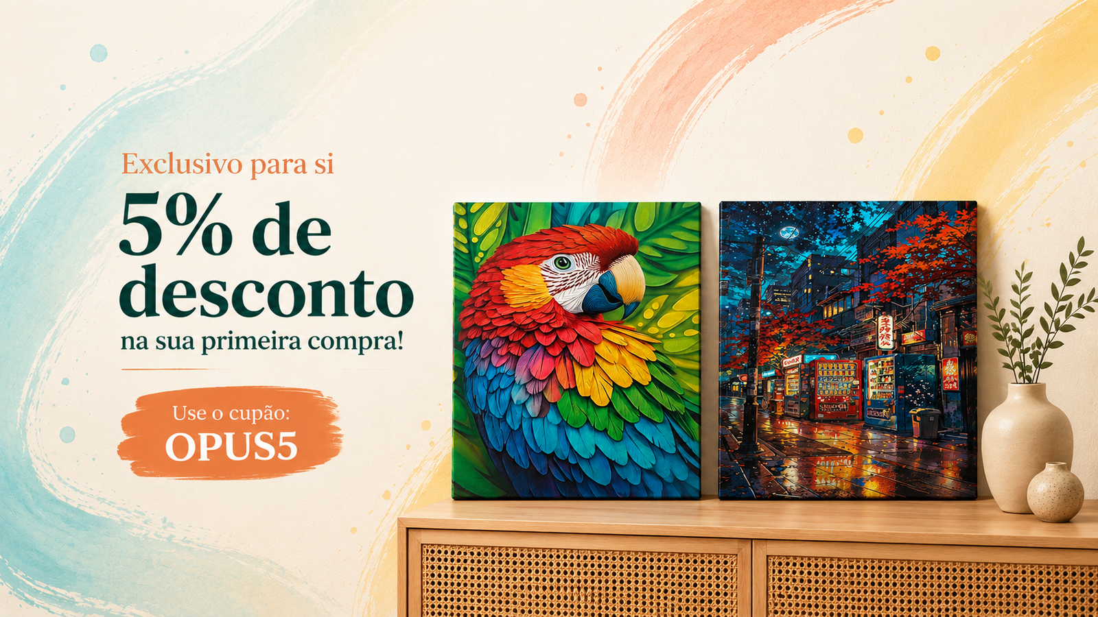 5% de desconto na primeira compra